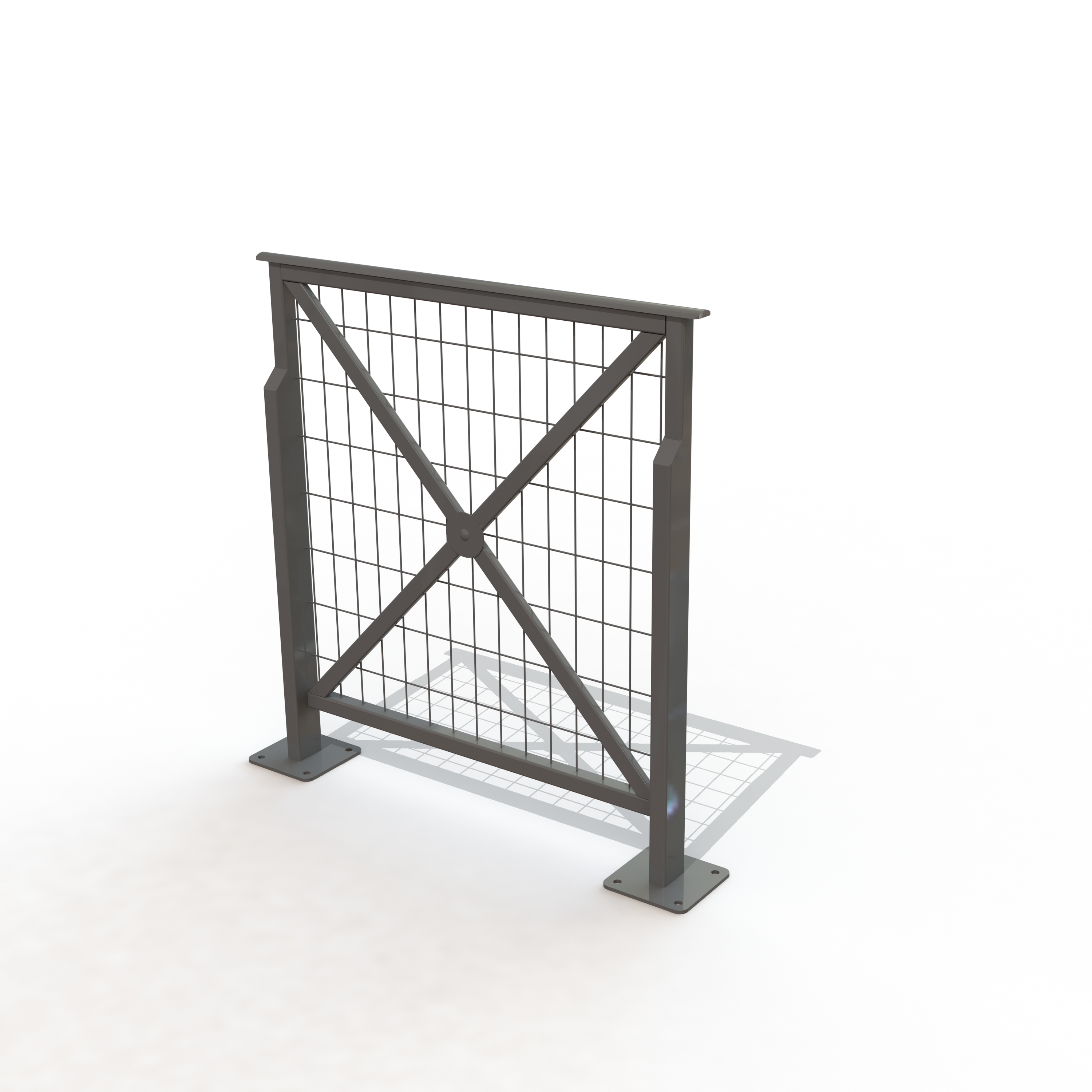 Barriere st andre grillagee lg 0,84 m sur platines [peint]