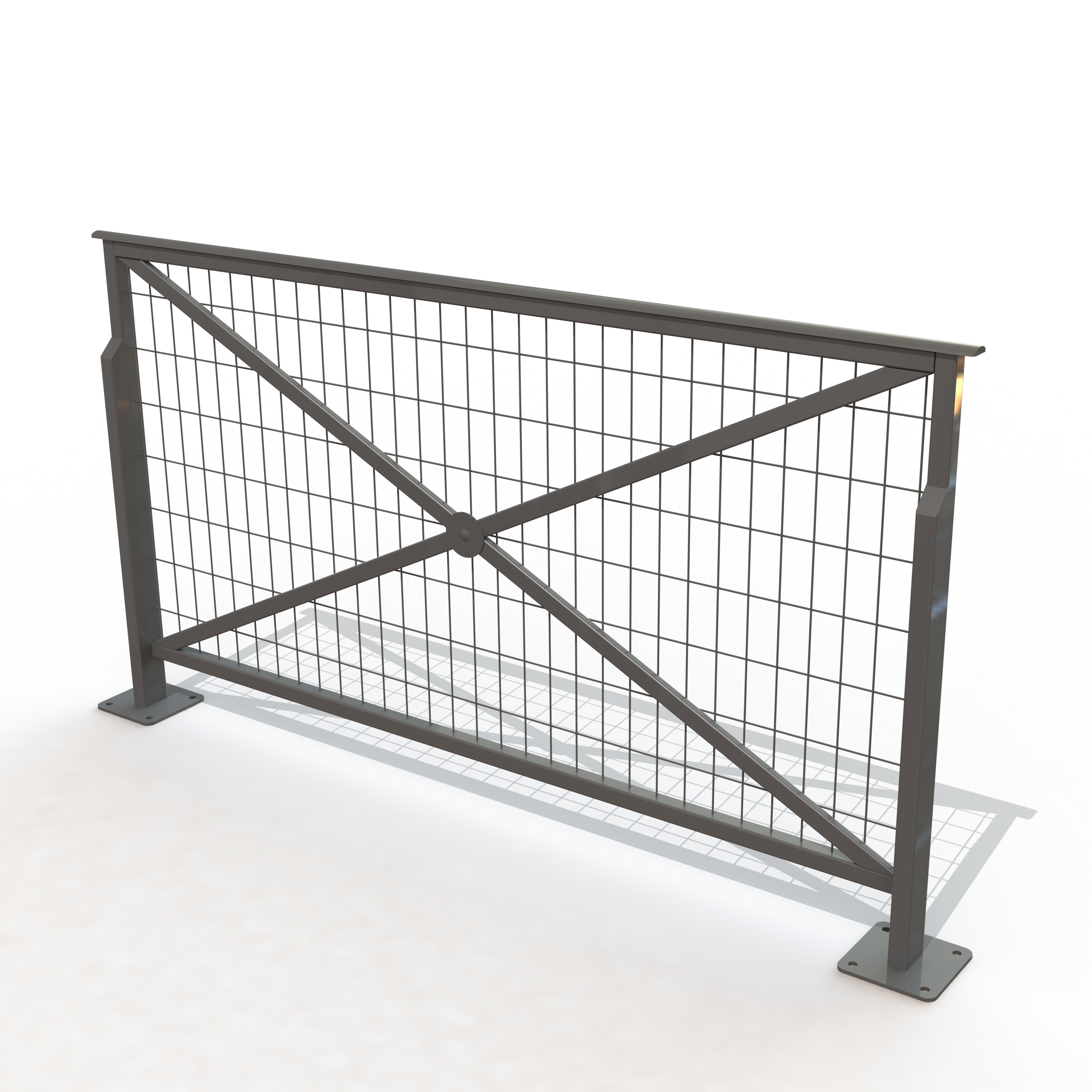 Barriere st andre grillagee lg 1,64 m sur platines [peint]