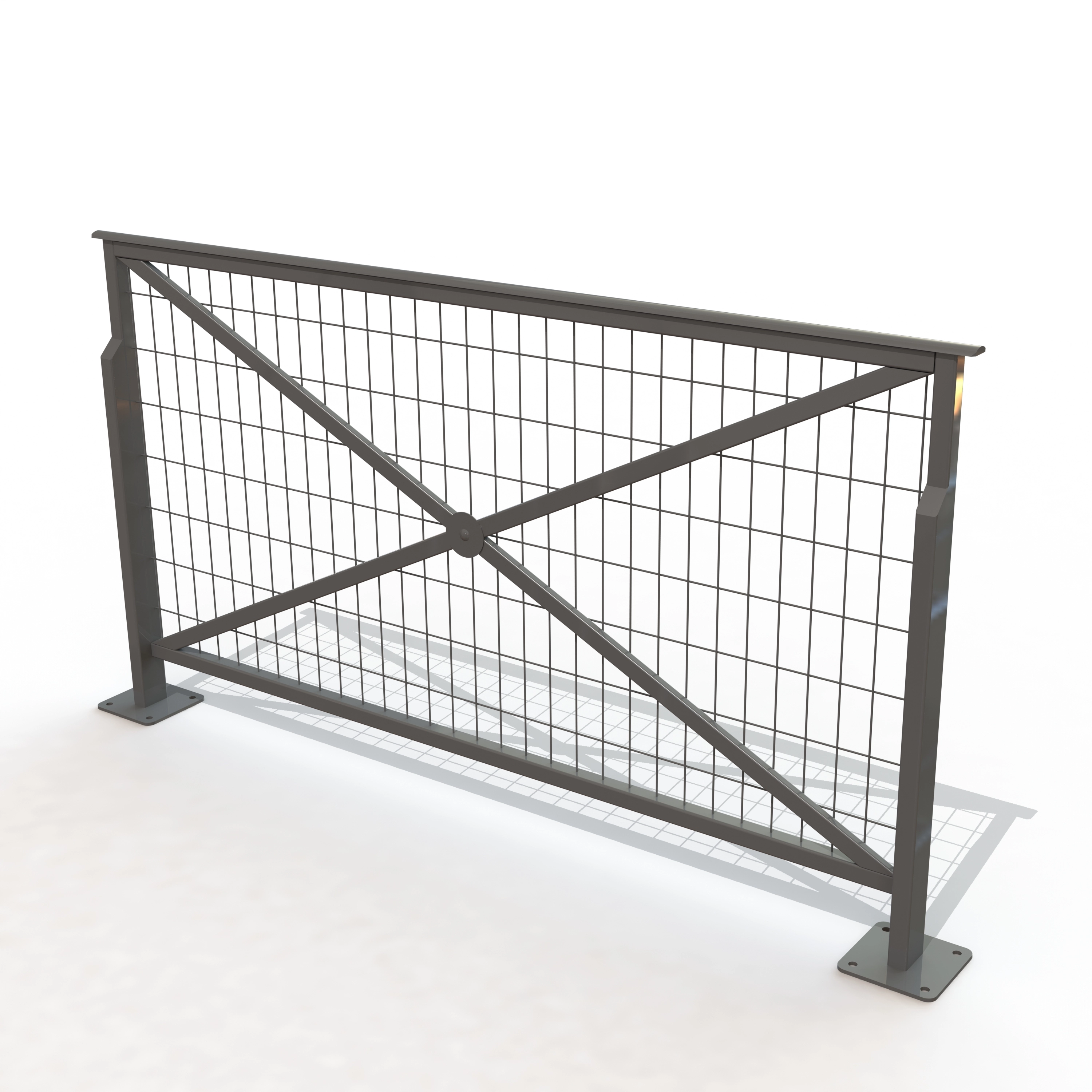 Barriere st andre grillagee lg 1,64 m sur platines [peint]