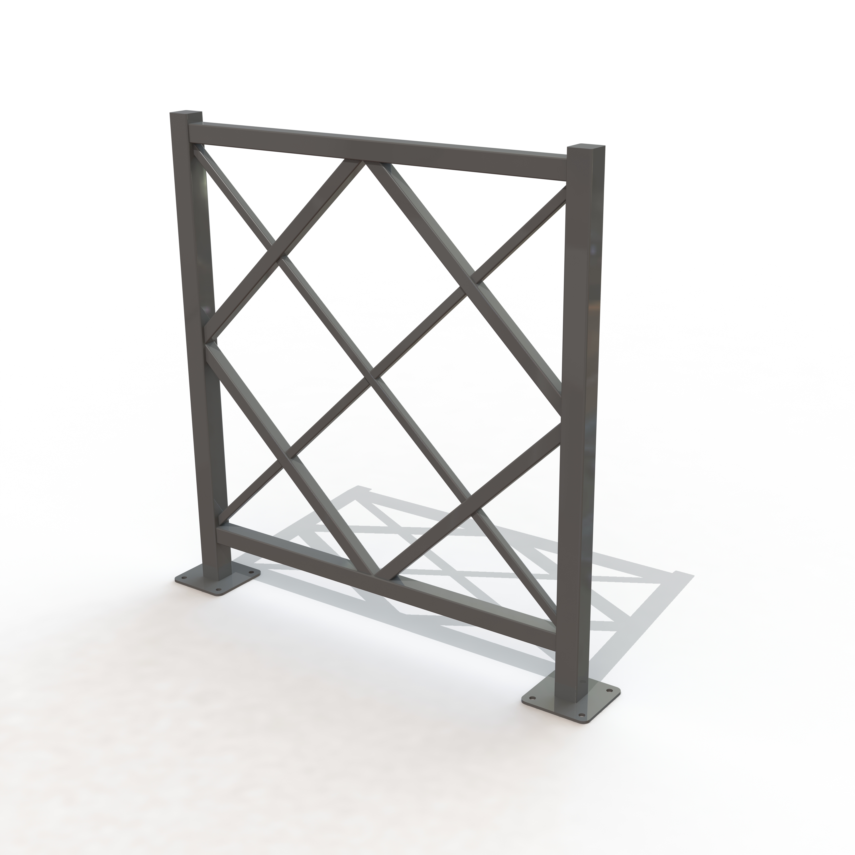 Barriere losange lg 1.00 m sur platines [peint]