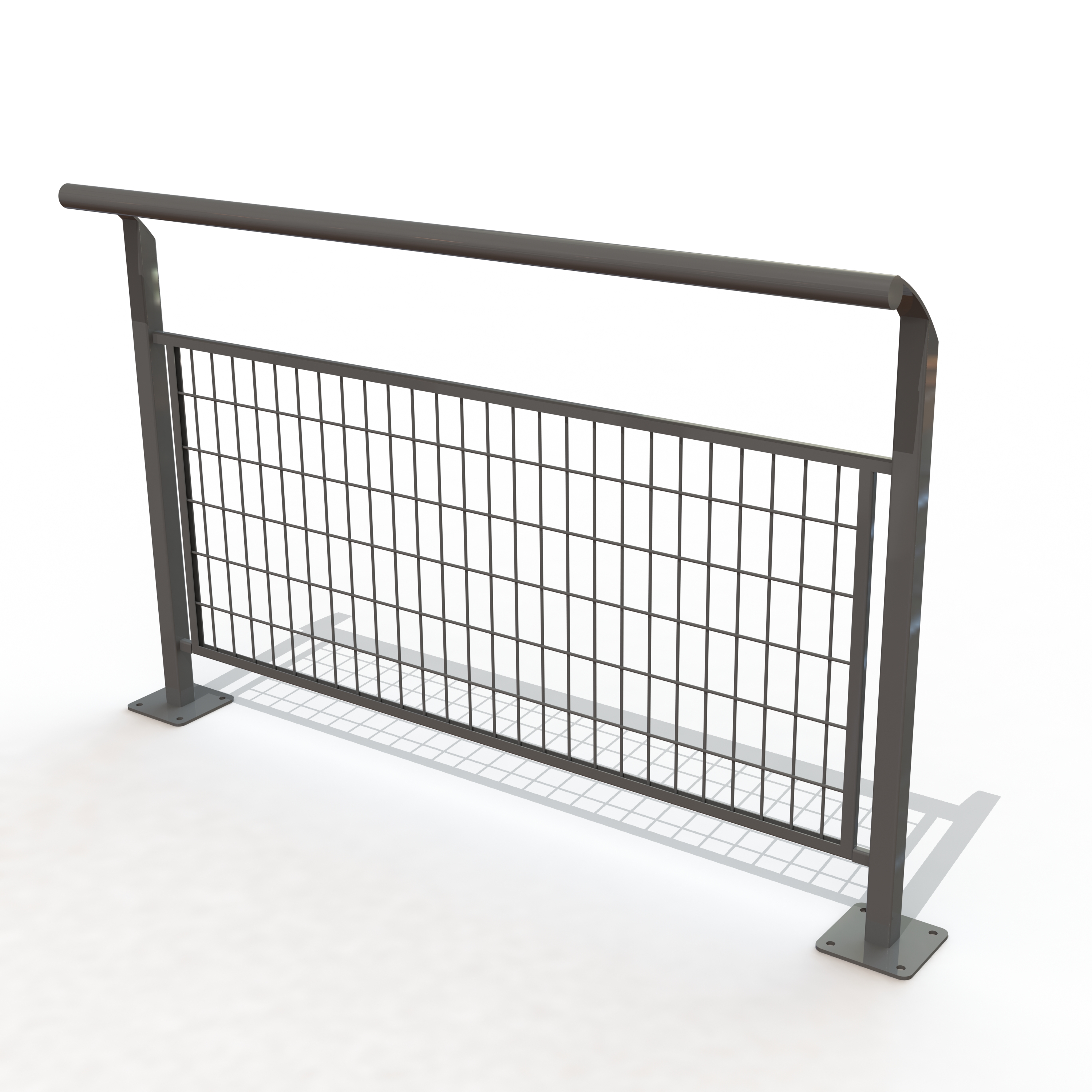 Barriere grillagee gamme horizon sur platines [peint]