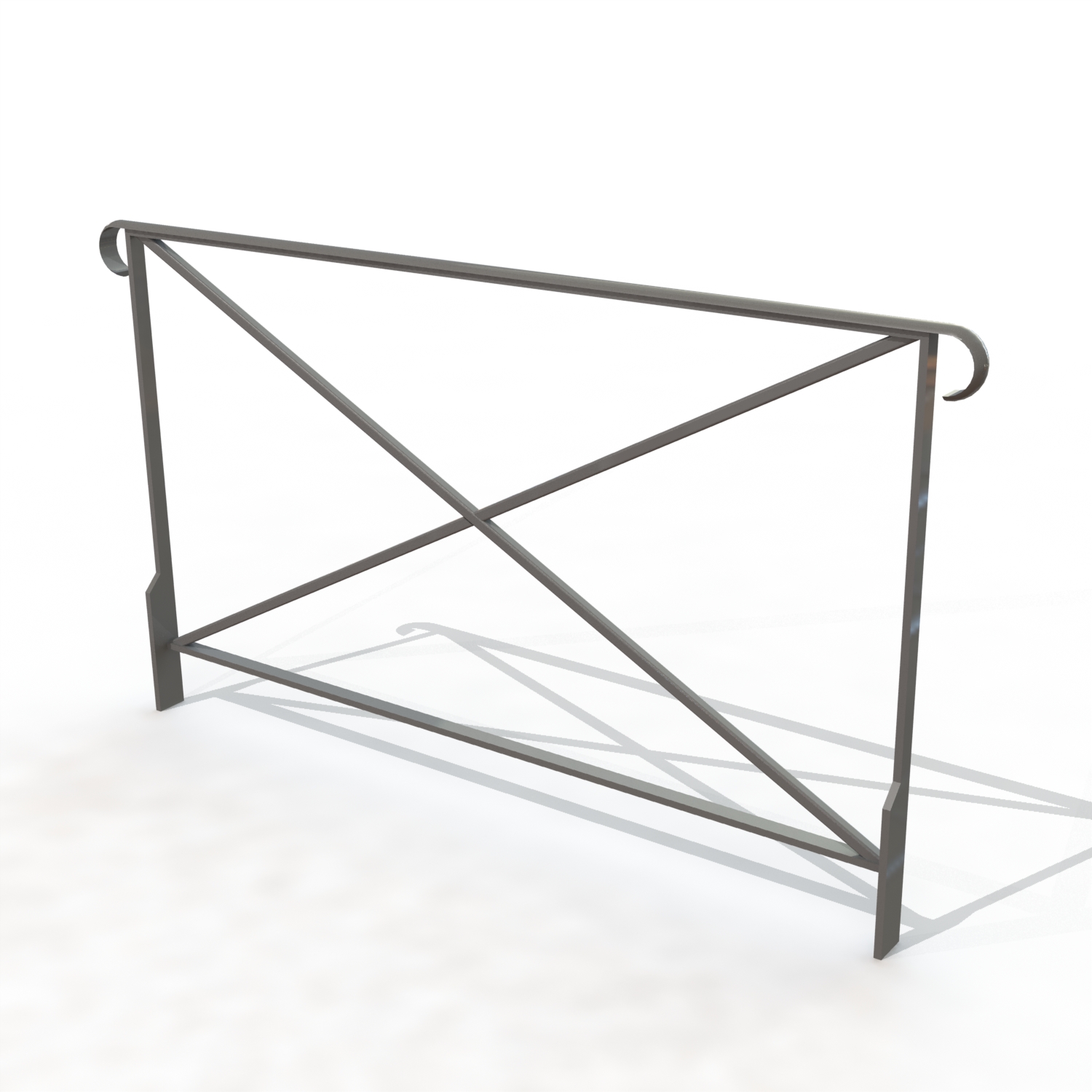 Barriere tradition lg 1,65 m avec crosses [peint]