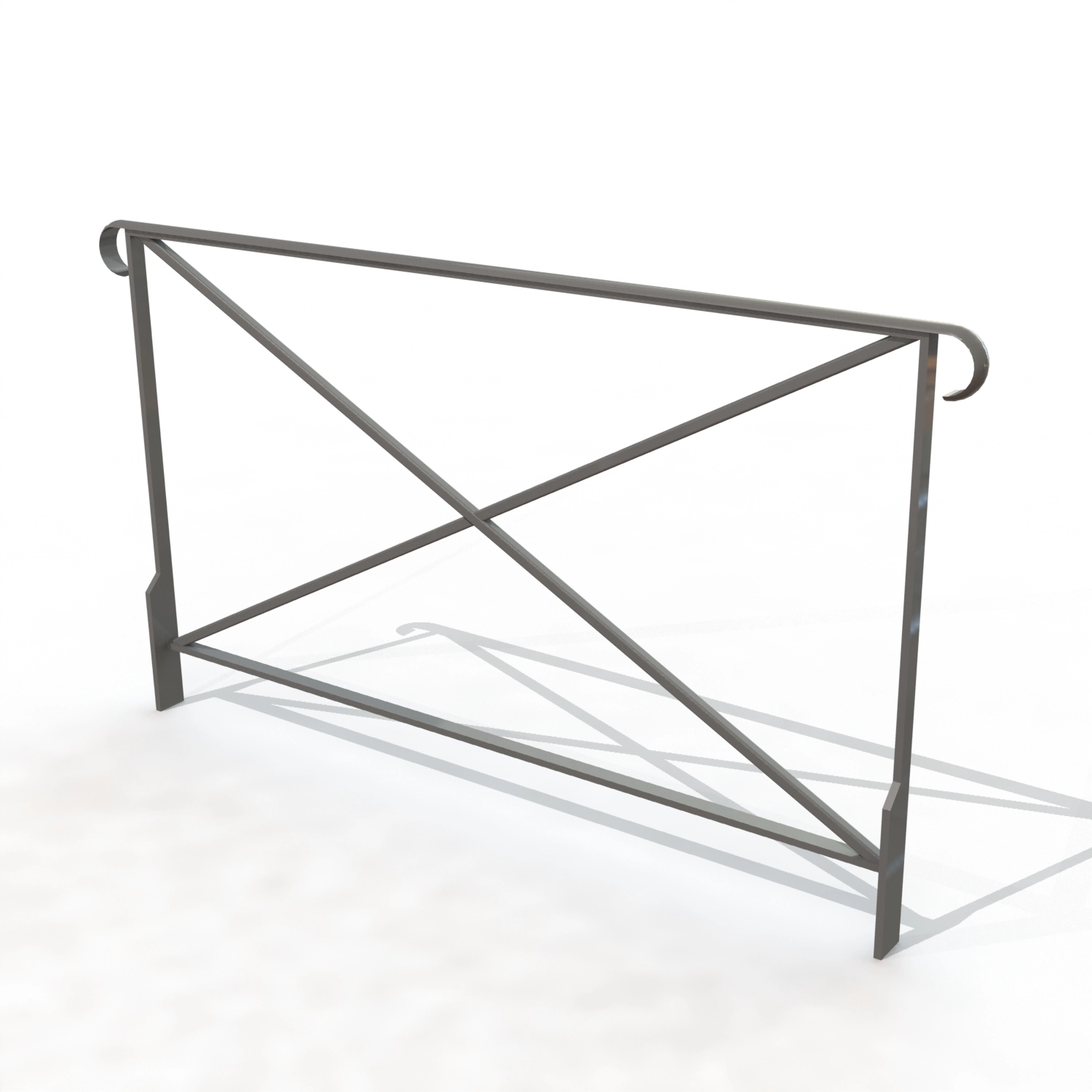 Barriere tradition lg 1,65 m avec crosses [peint]