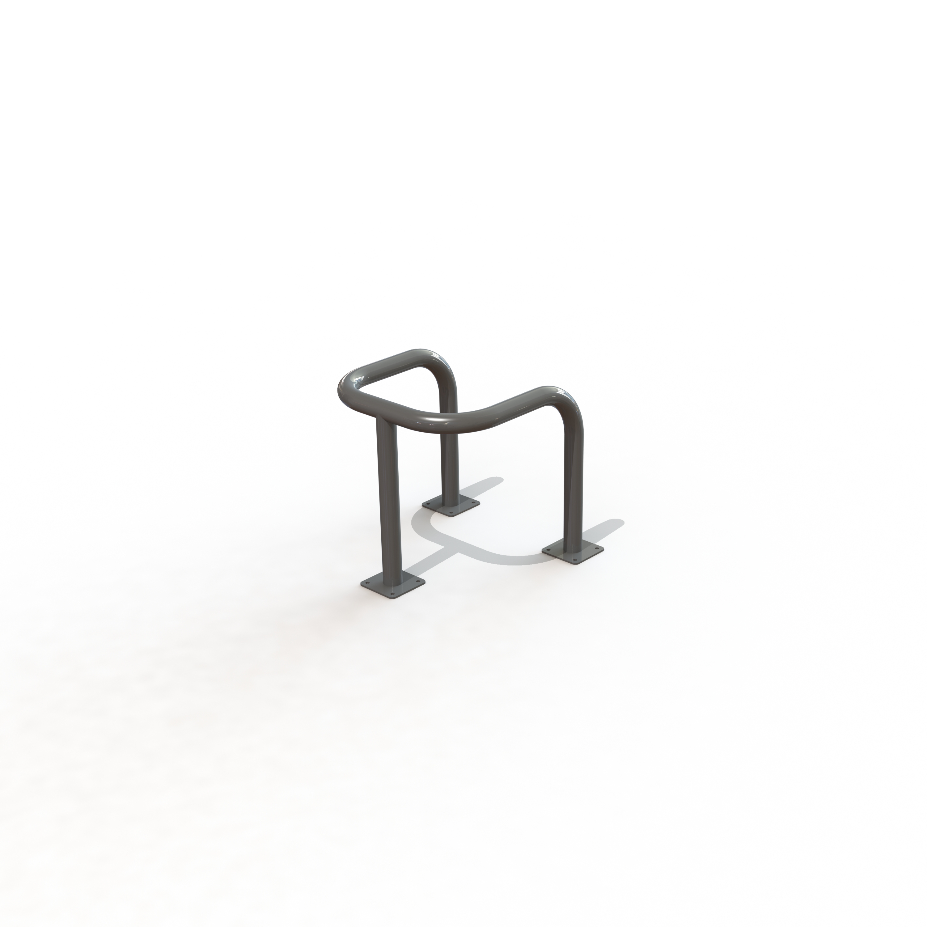 Etrier de protection ø60 3 pieds sur platines [peint]