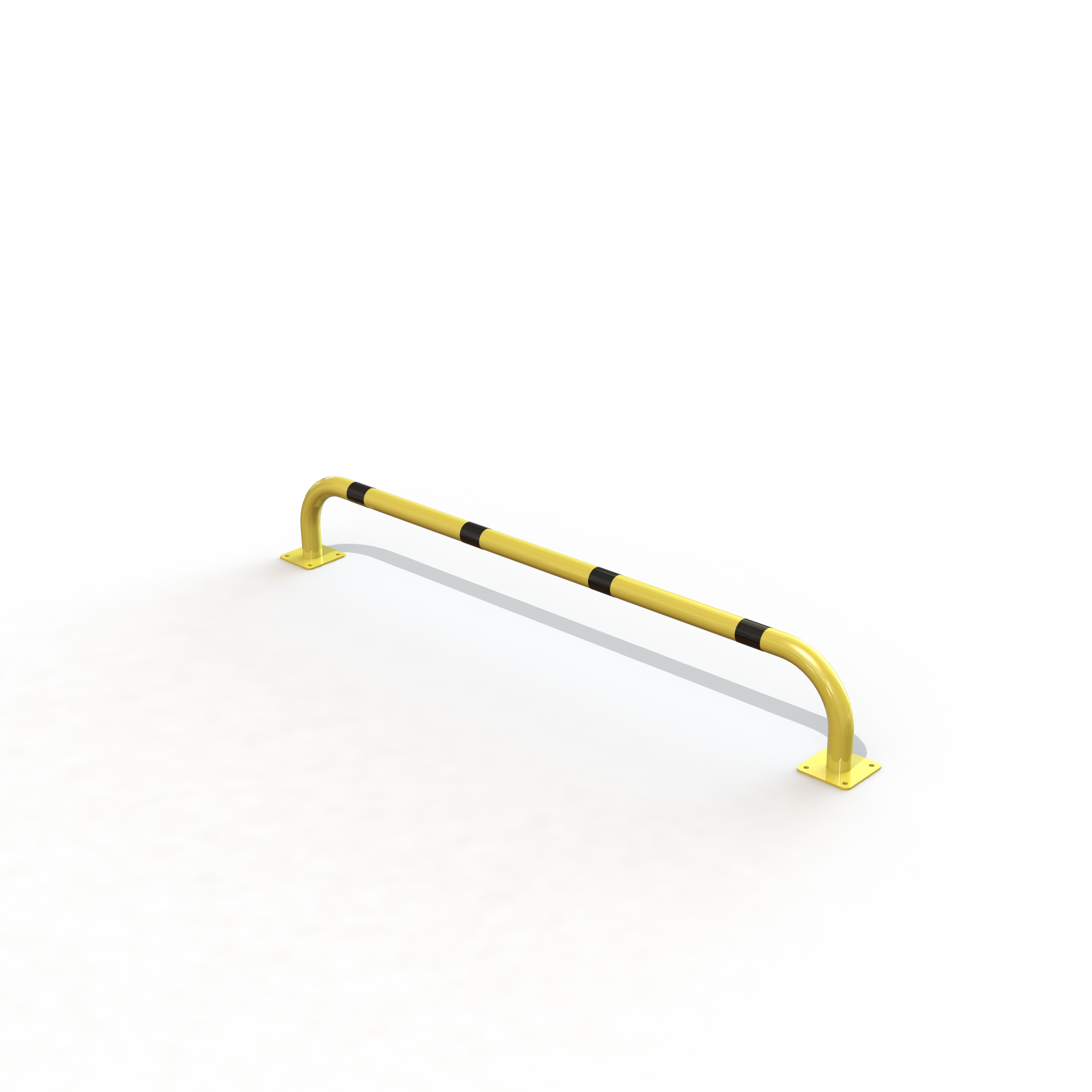 Arceau securite de bordure ø60 lg 2.00 m /platines j/n