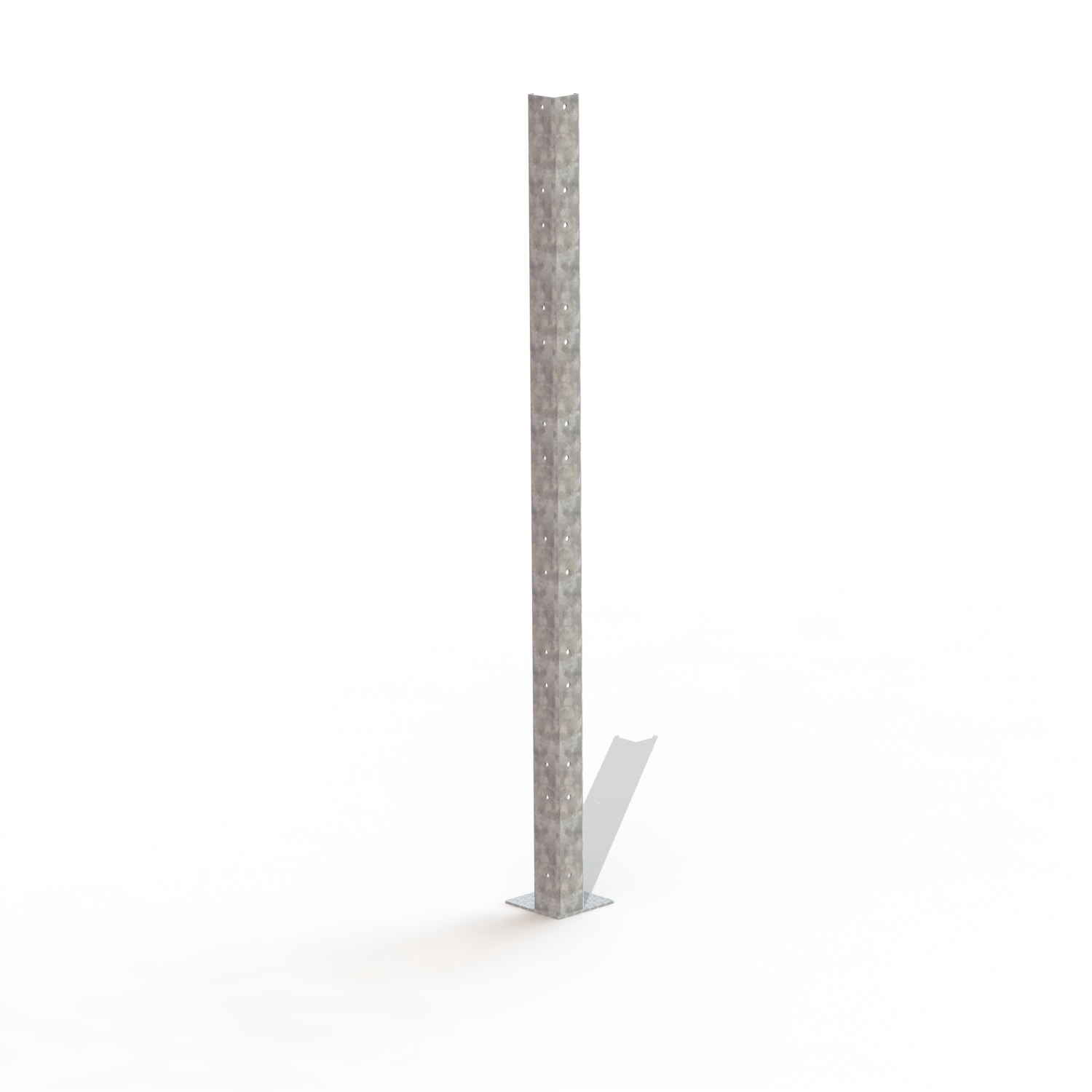 Poteau angle cache conteneur 7 lames [galva]