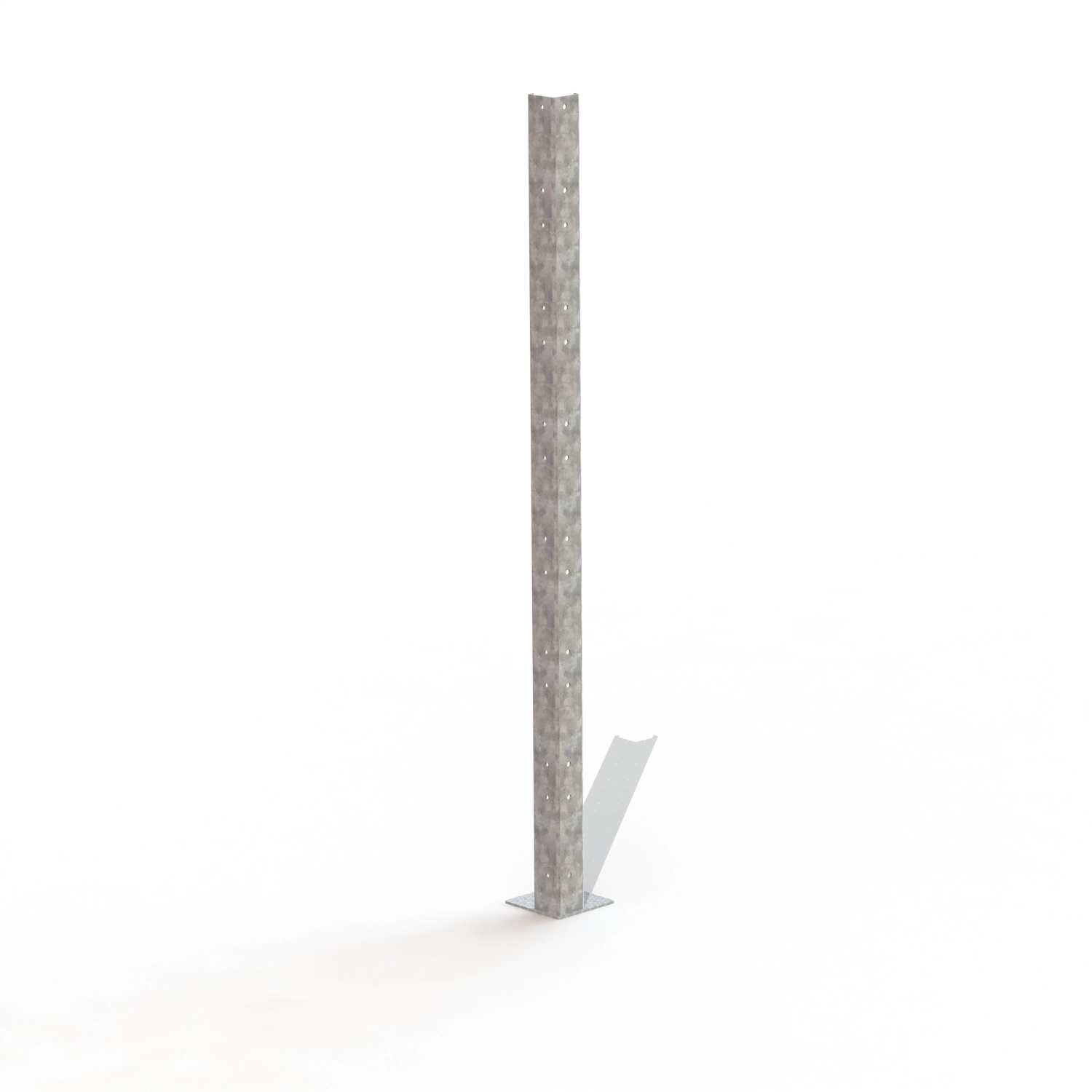 Poteau angle cache conteneur 7 lames [galva]