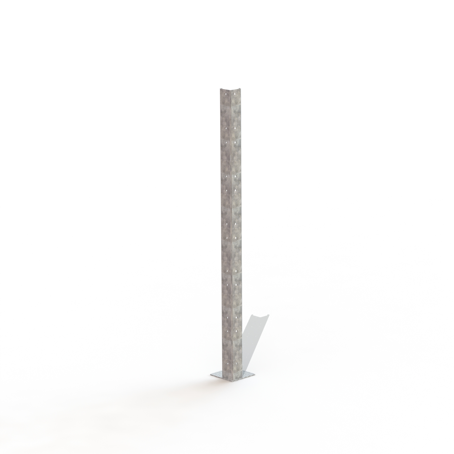 Poteau angle cache conteneur 6 lames [galva]
