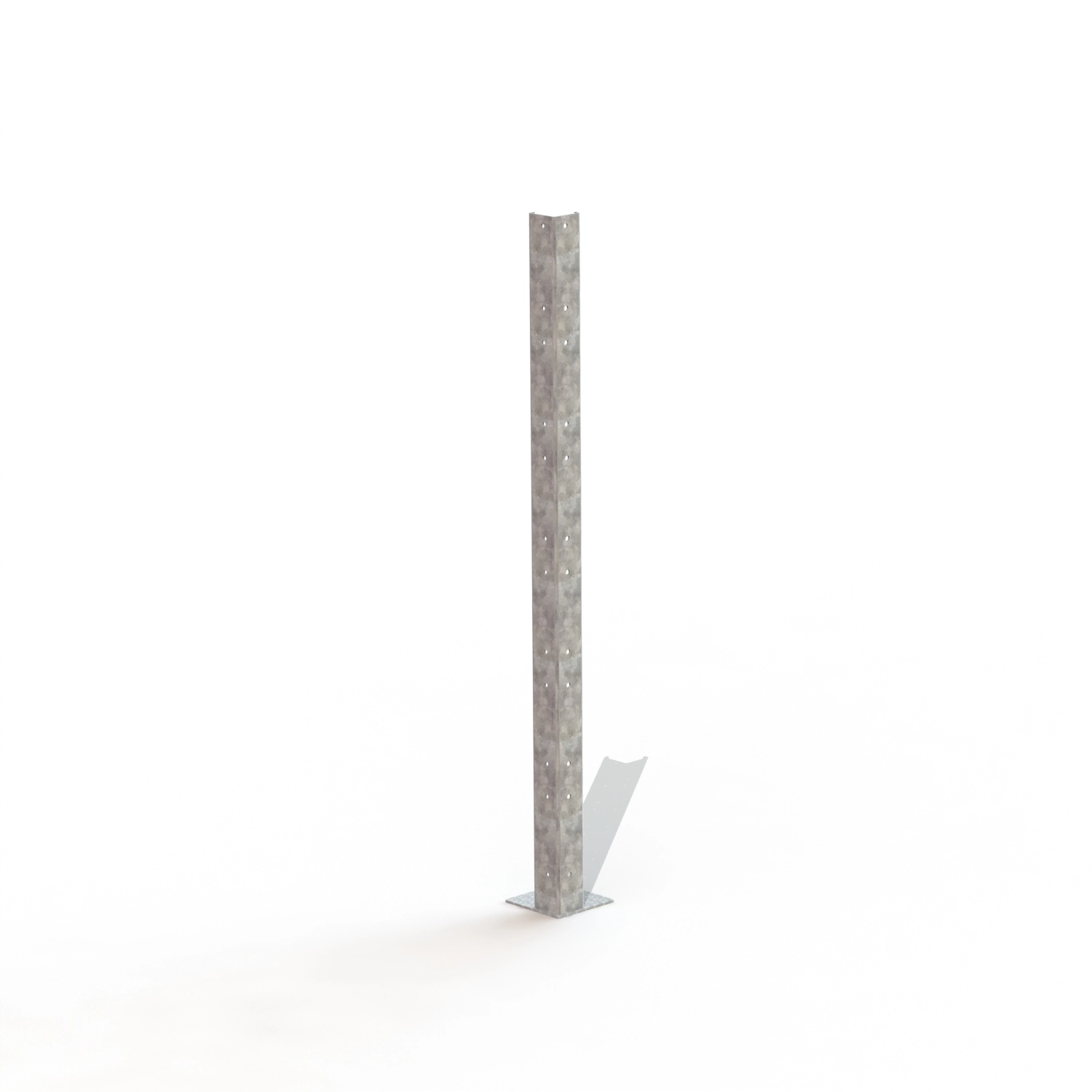 Poteau angle cache conteneur 6 lames [galva]