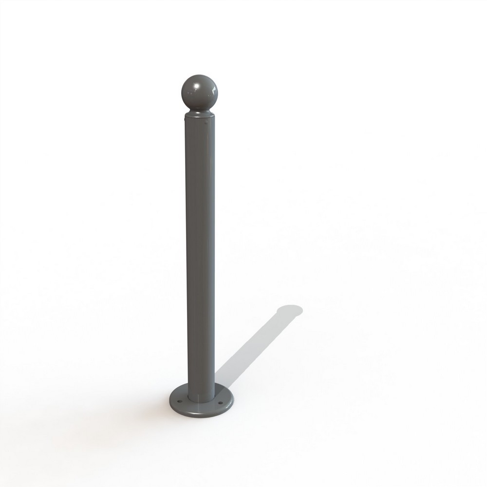 Potelet boule sur platine ø76 ht 0.90 m [peint]