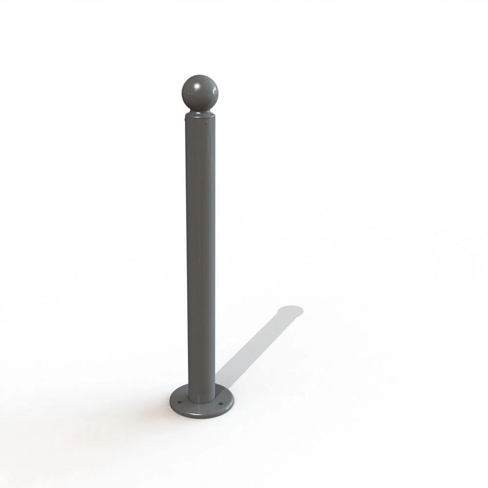Potelet boule sur platine ø76 ht 0.90 m [peint]