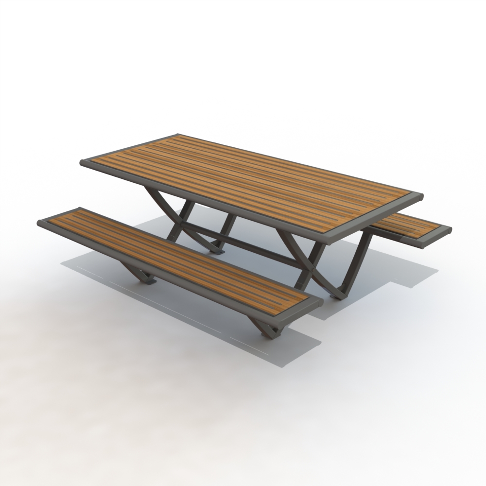 Table picnic gamme horizon peint + teck