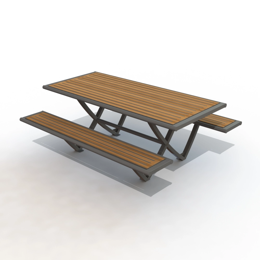 Table picnic gamme horizon peint + teck