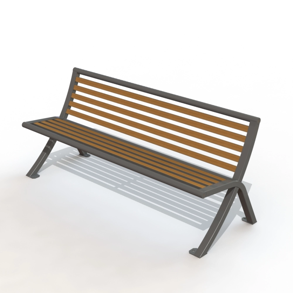 Banc gamme horizon peint + lam e teck