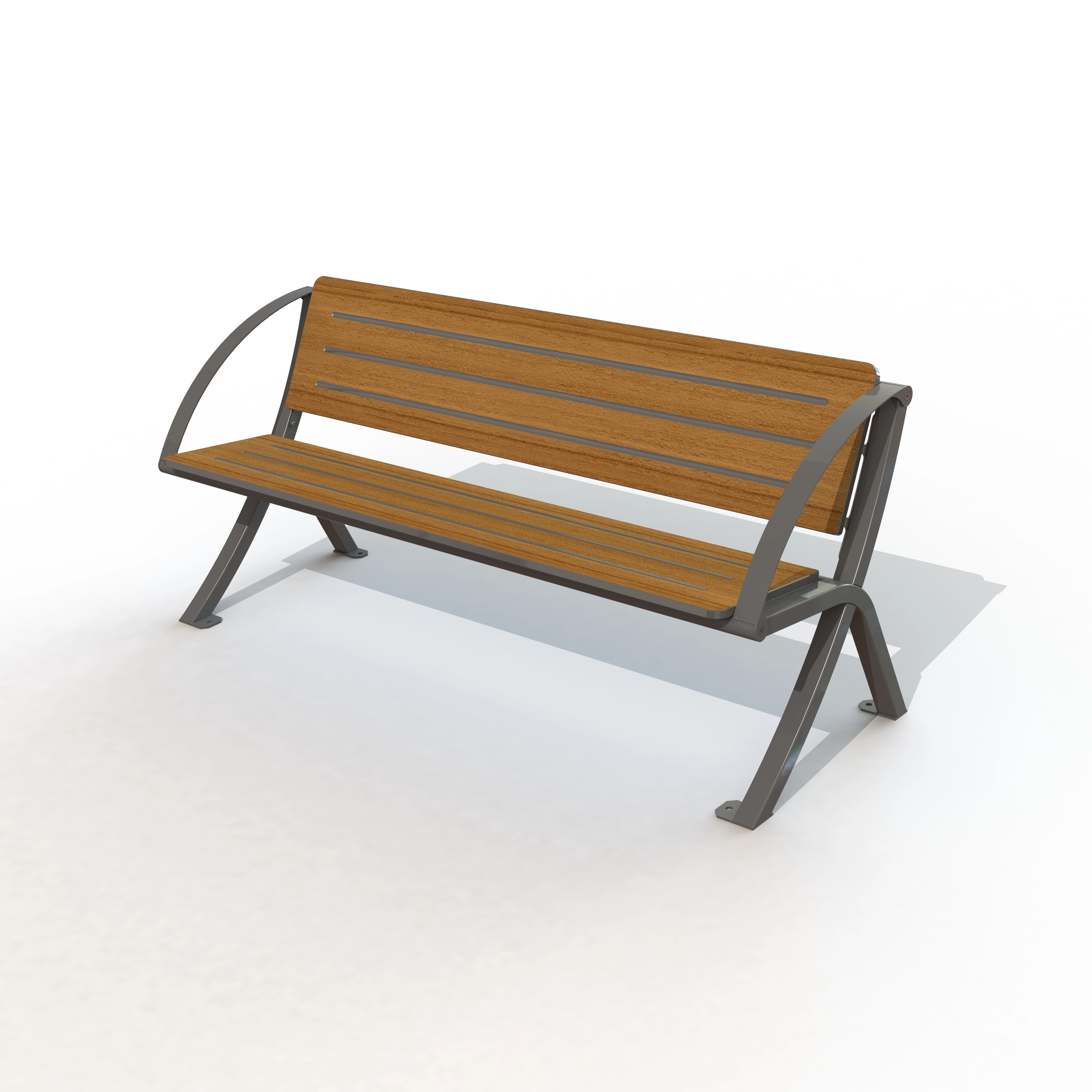 Banc bergerac gamme horizon pe int + panneaux teck