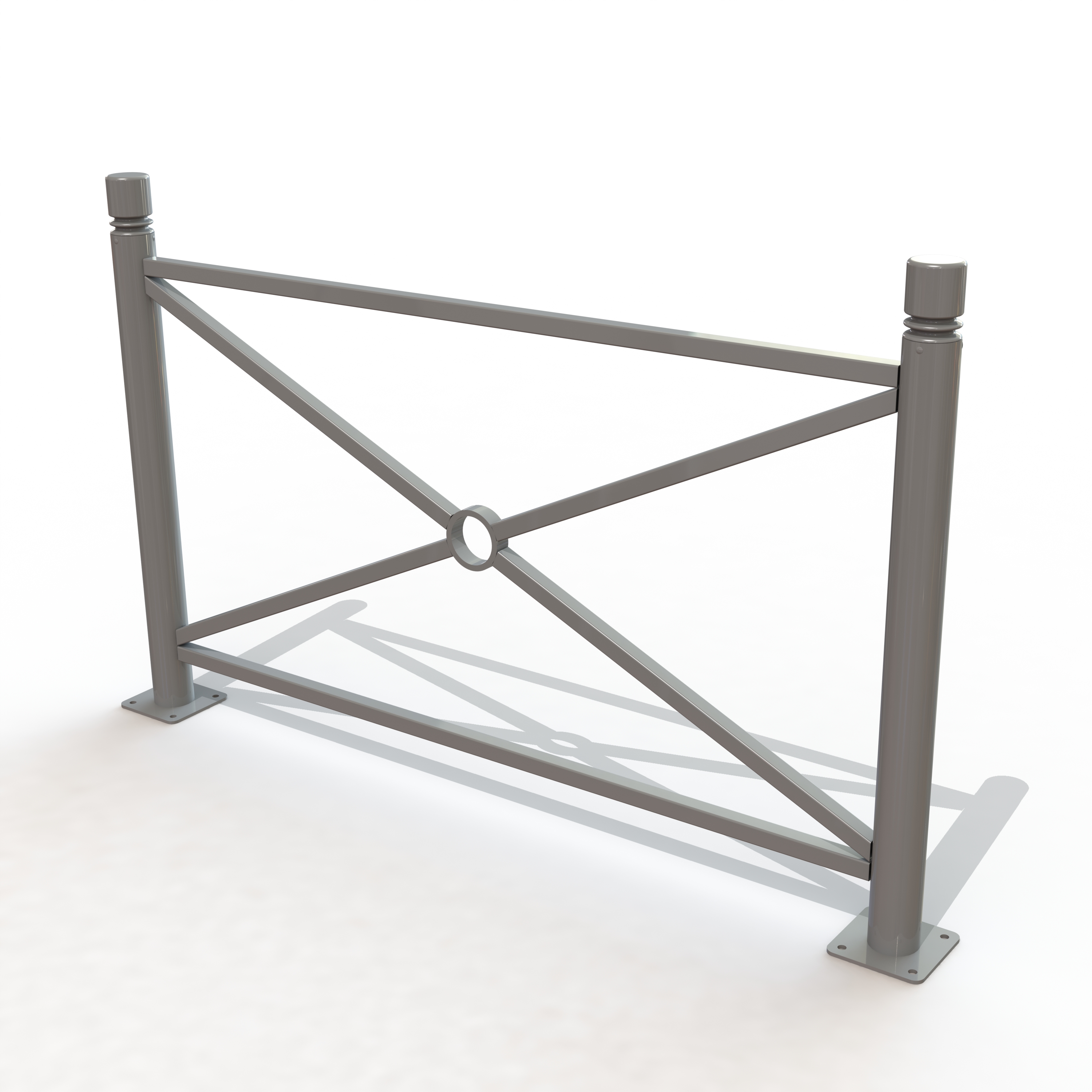 Barriere harmonie lg 1,57 m te te 2 gorges /platine [peint]