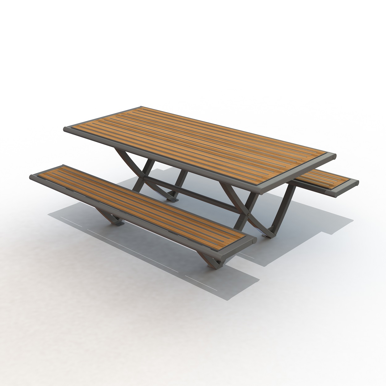 Table picnic pmr gamme horizon peint + teck