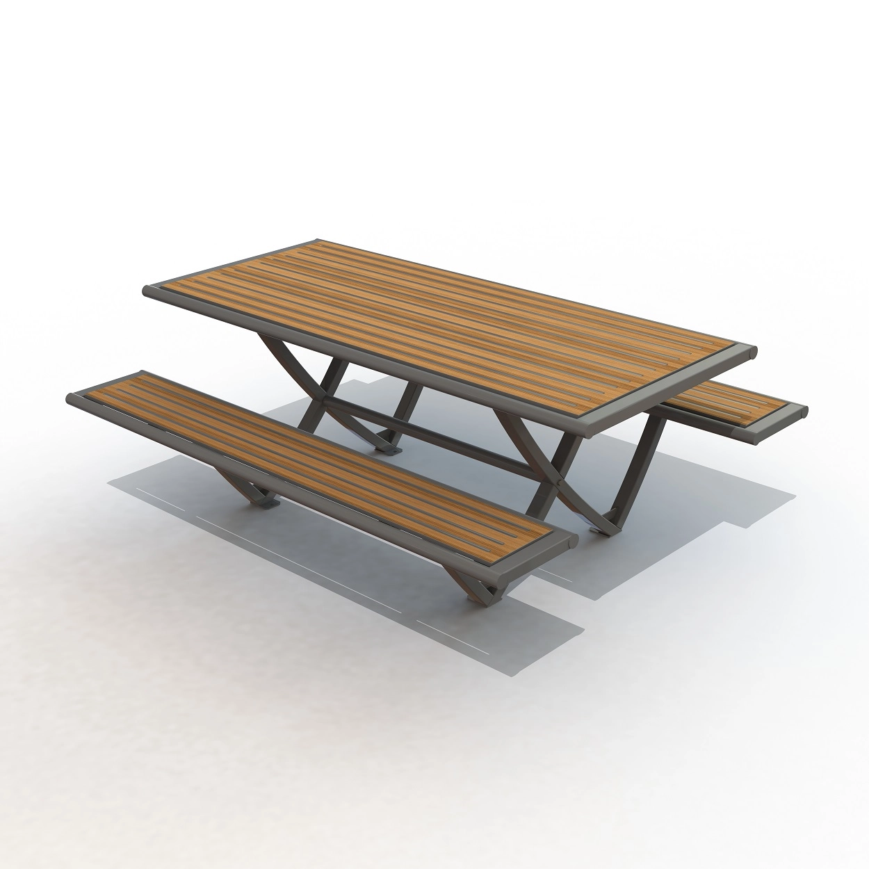 Table picnic pmr gamme horizon peint + teck