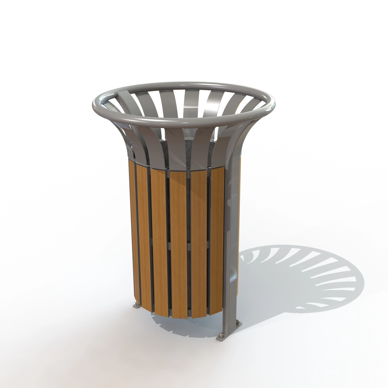 Corbeille mayotte 60l peint + teck