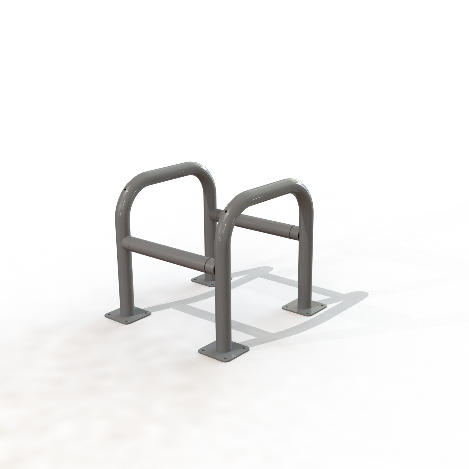 Etrier modulable ø60 lg 600 mm sur platines [peint]
