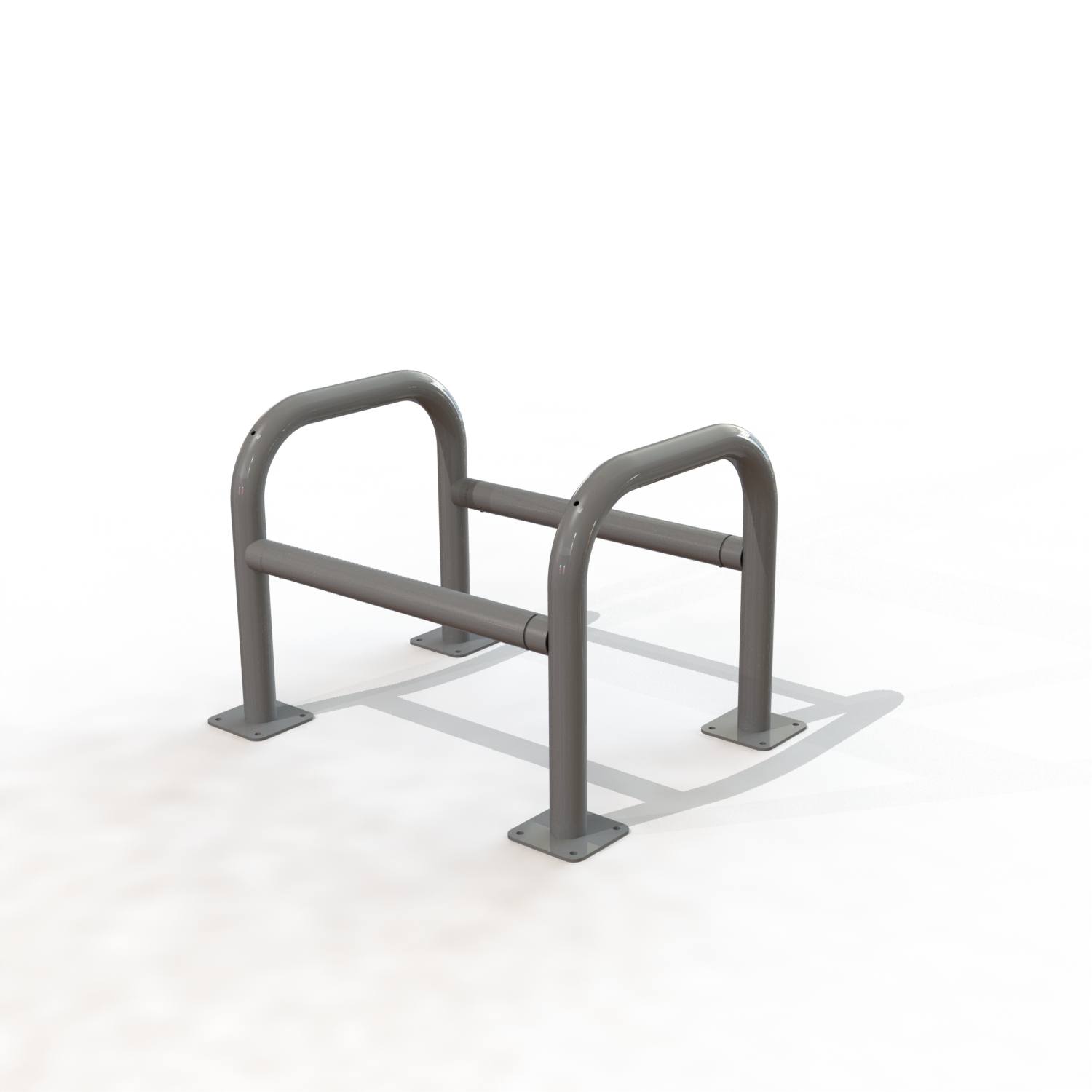 Etrier modulable ø60 lg 800 mm sur platines [peint]