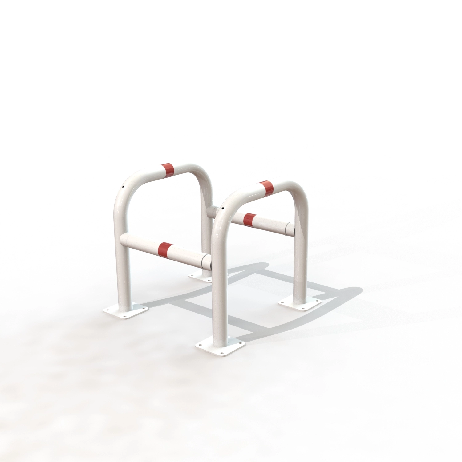 Etrier securite modulable ø60 lg 600mm /platines b/r [peint]