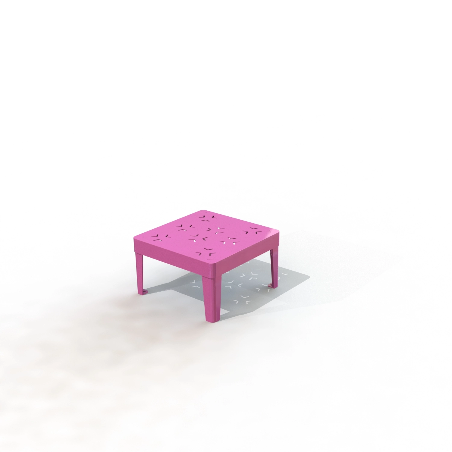 Tabouret carre 26 cm arlequin [peint]