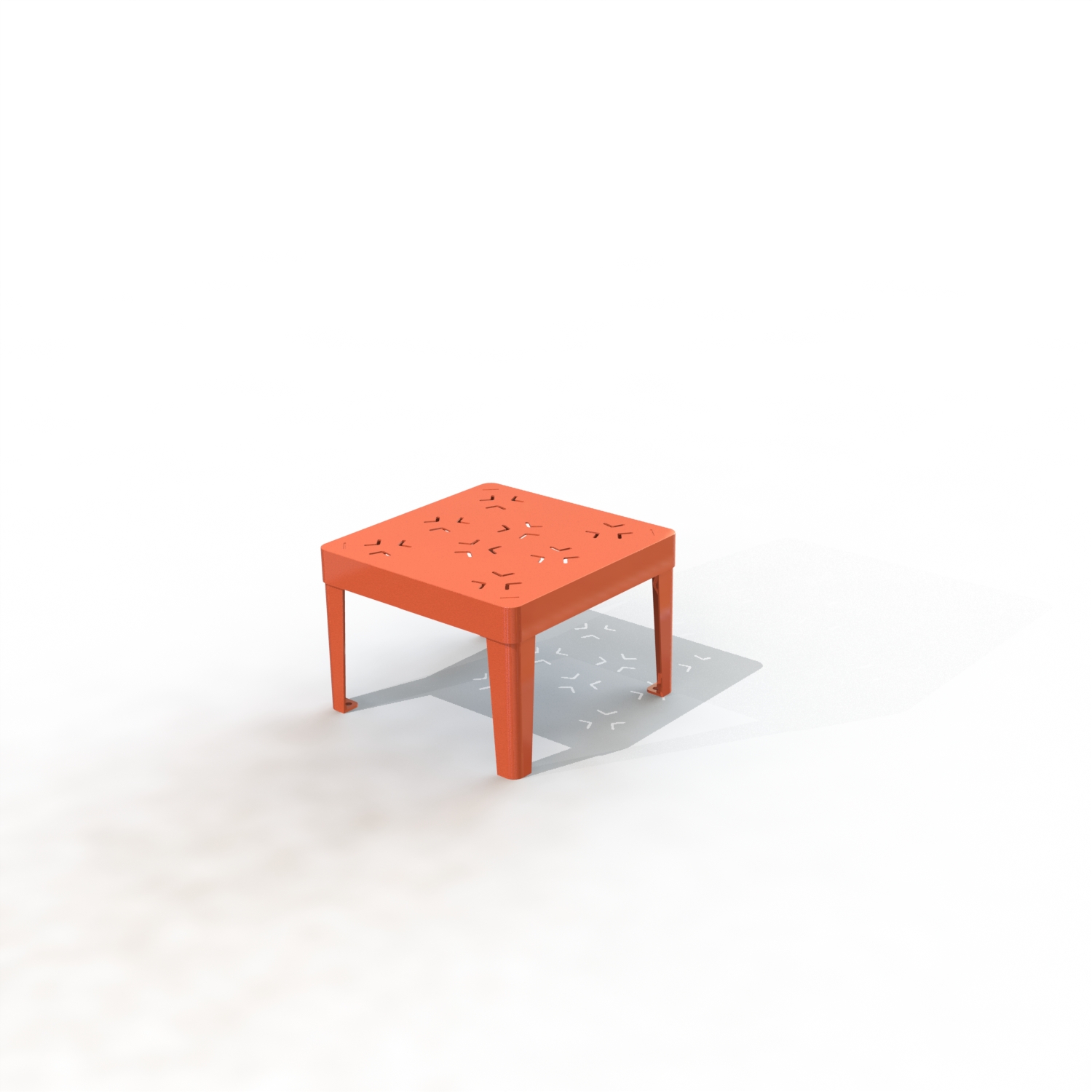 Tabouret carre 31 cm arlequin [peint]