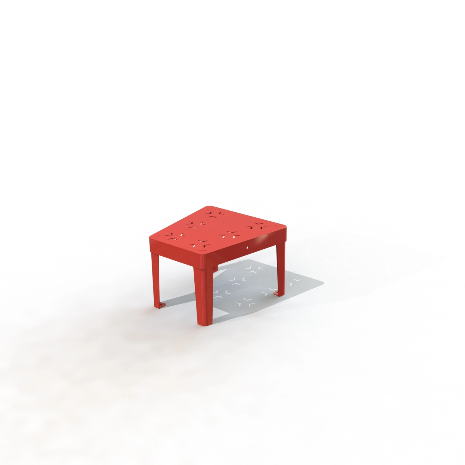Tabouret trapeze 31 cm arlequi n [peint]