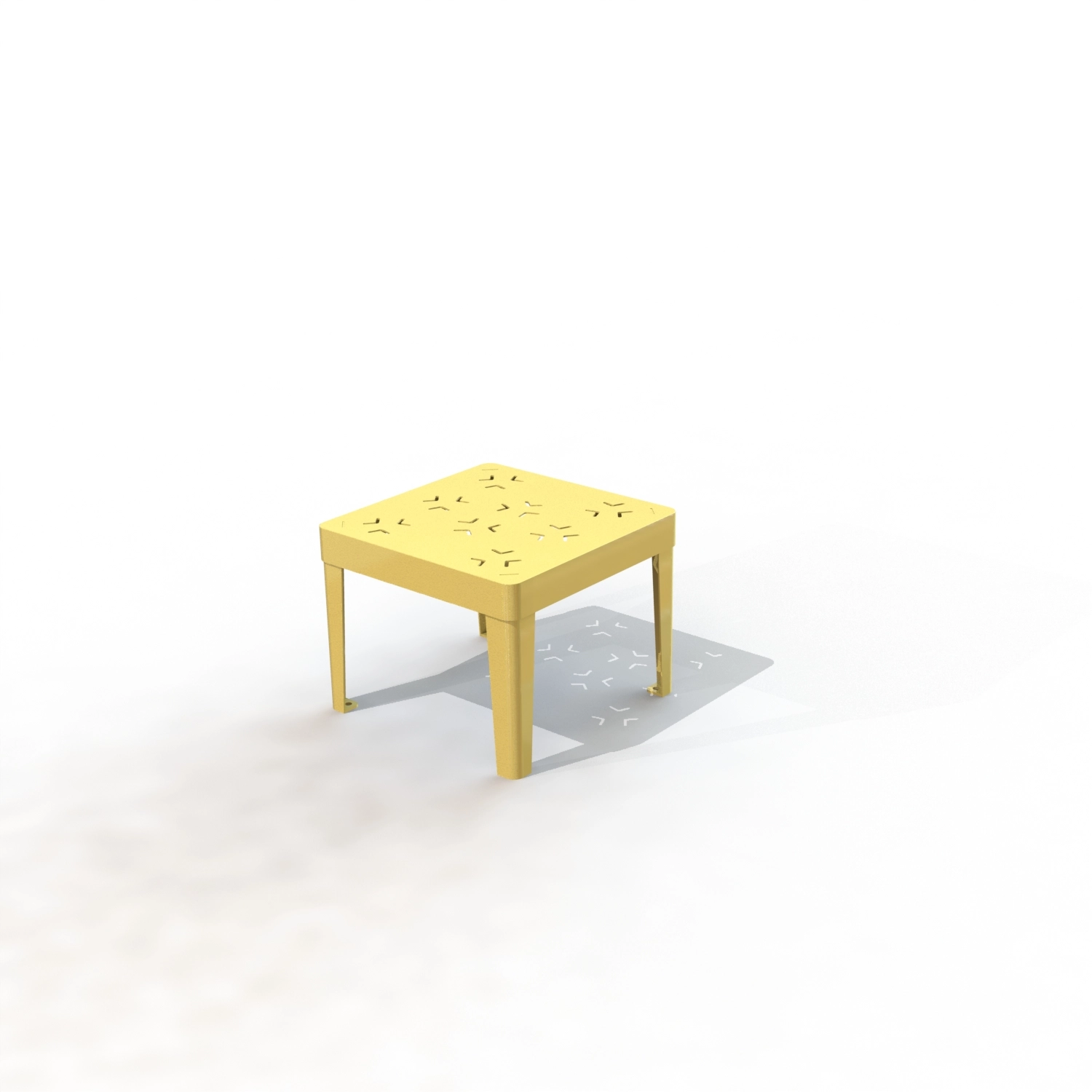 Tabouret carre 35 cm arlequin [peint]
