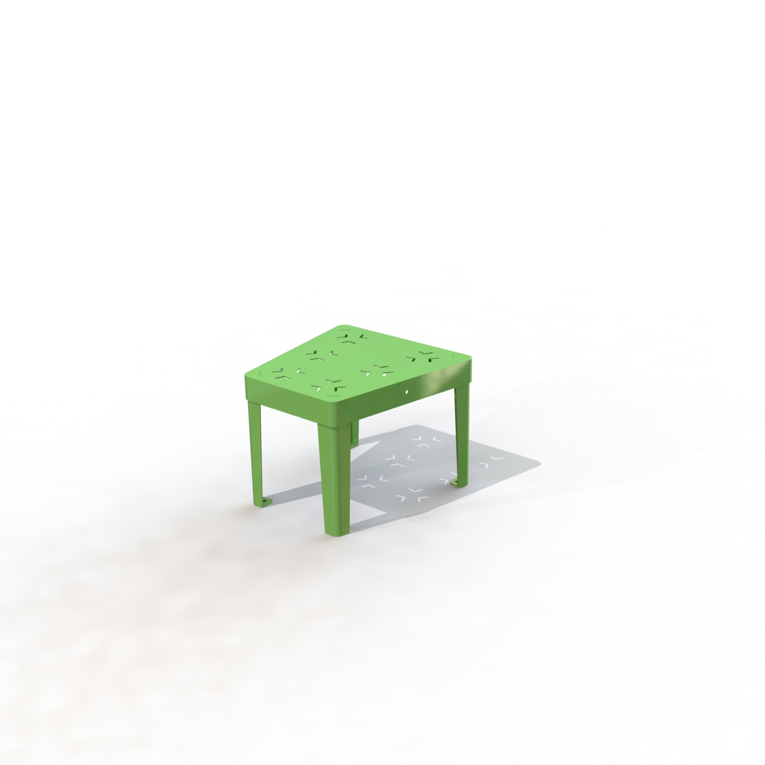 Tabouret trapeze 35 cm arlequi n [peint]