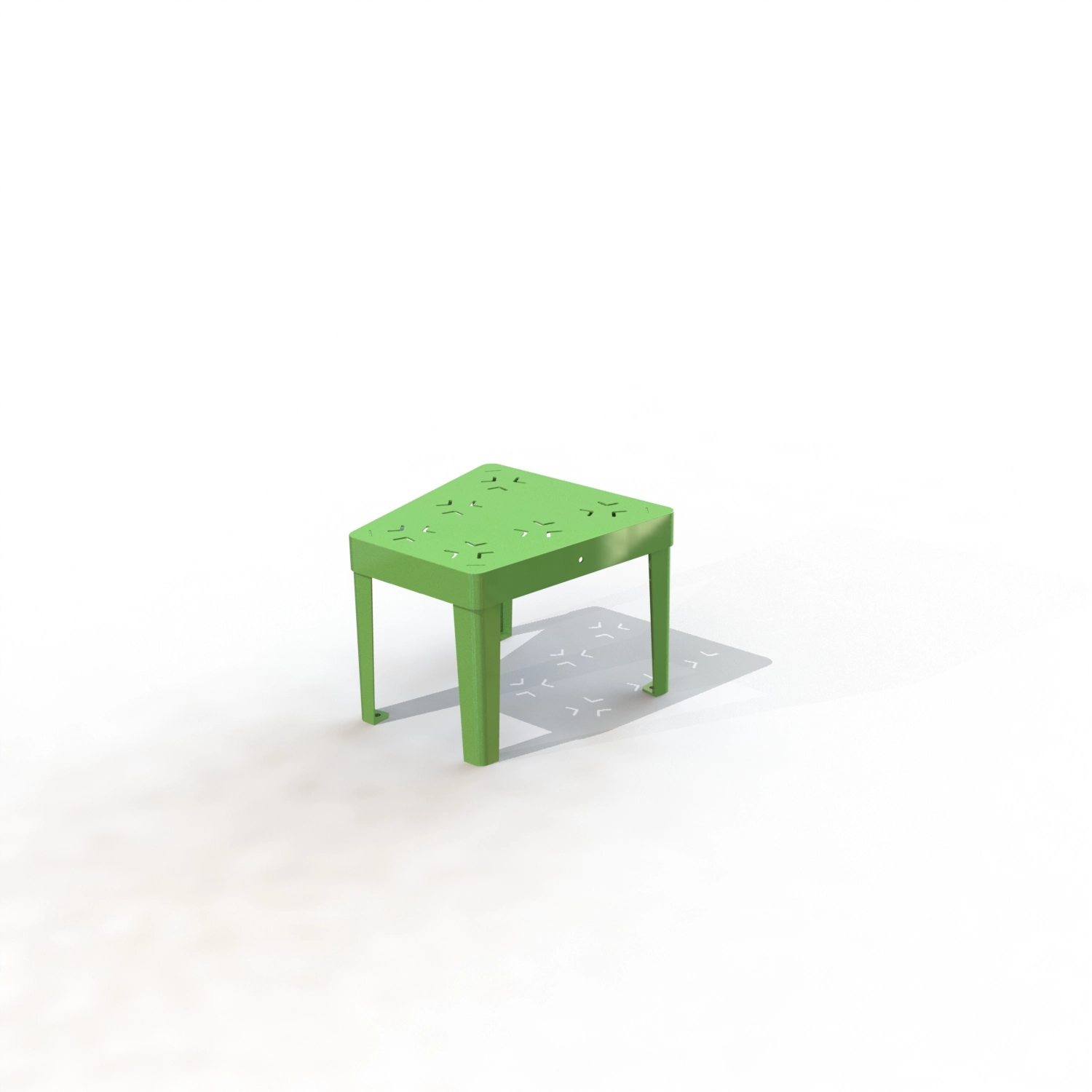 Tabouret trapeze 35 cm arlequi n [peint]