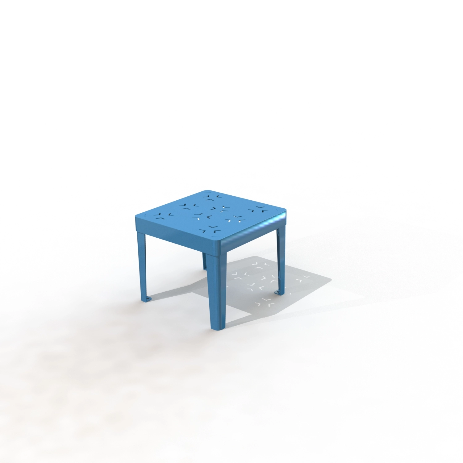 Tabouret carre 38 cm arlequin [peint]