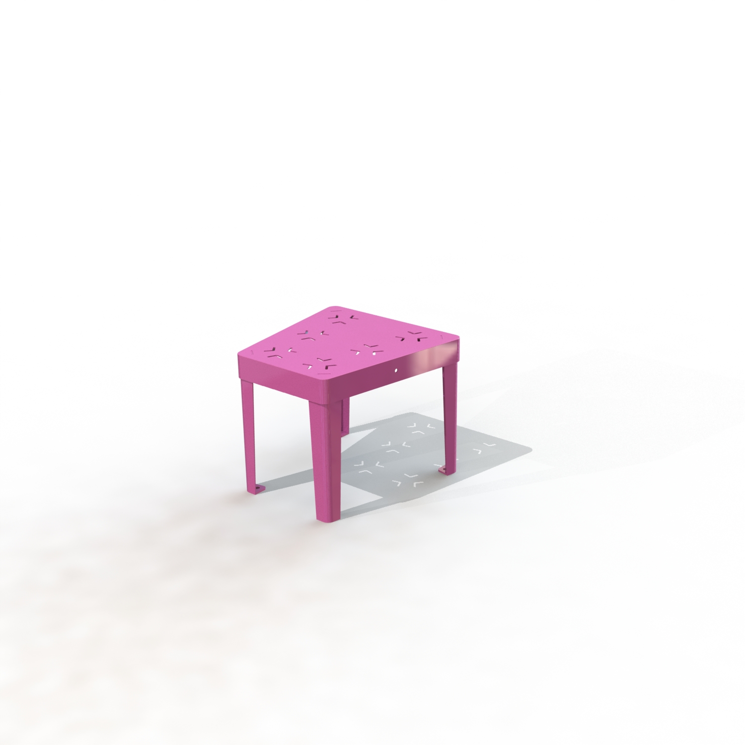 Tabouret trapeze 38 cm arlequi n [peint]