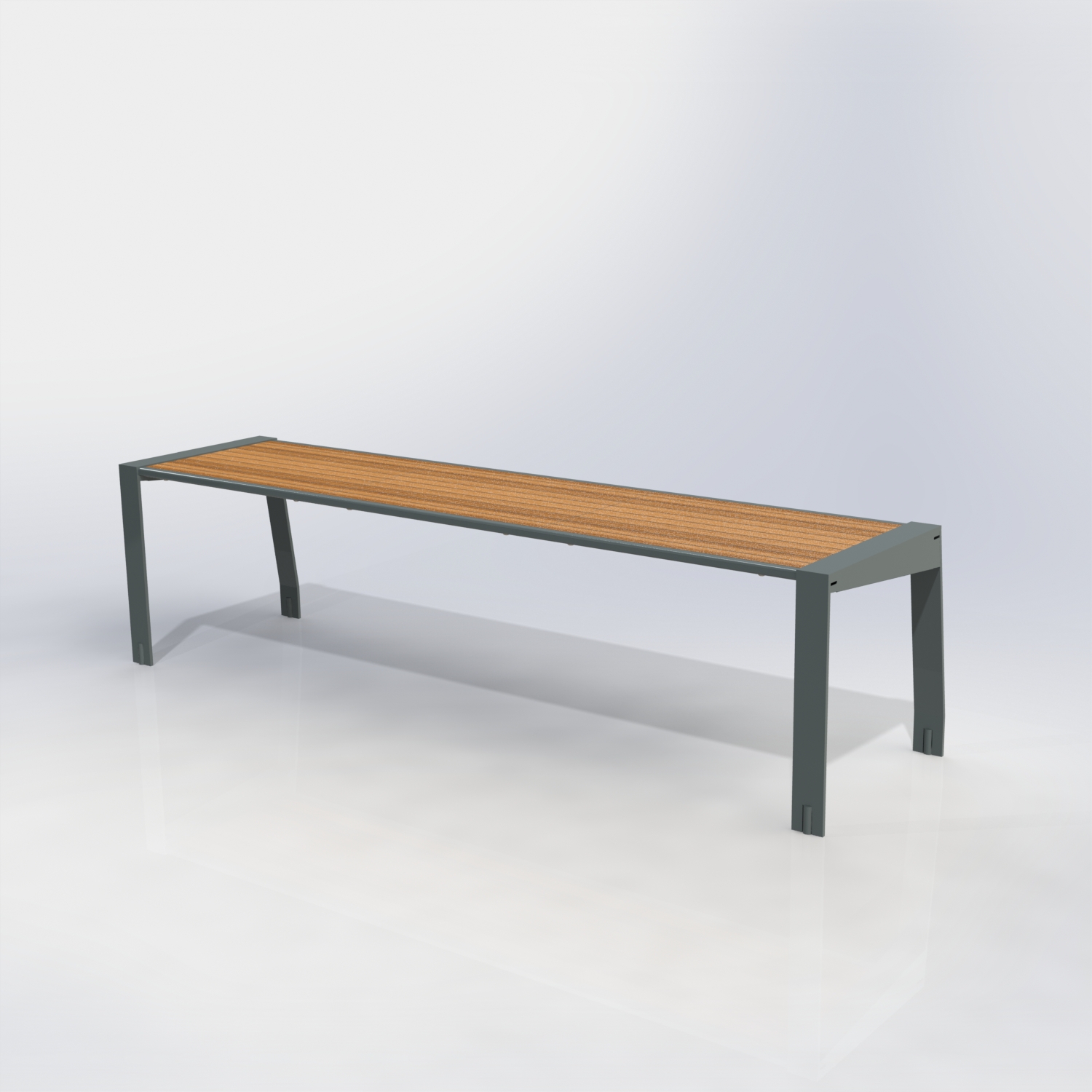 Banquette gamme square peint + teck