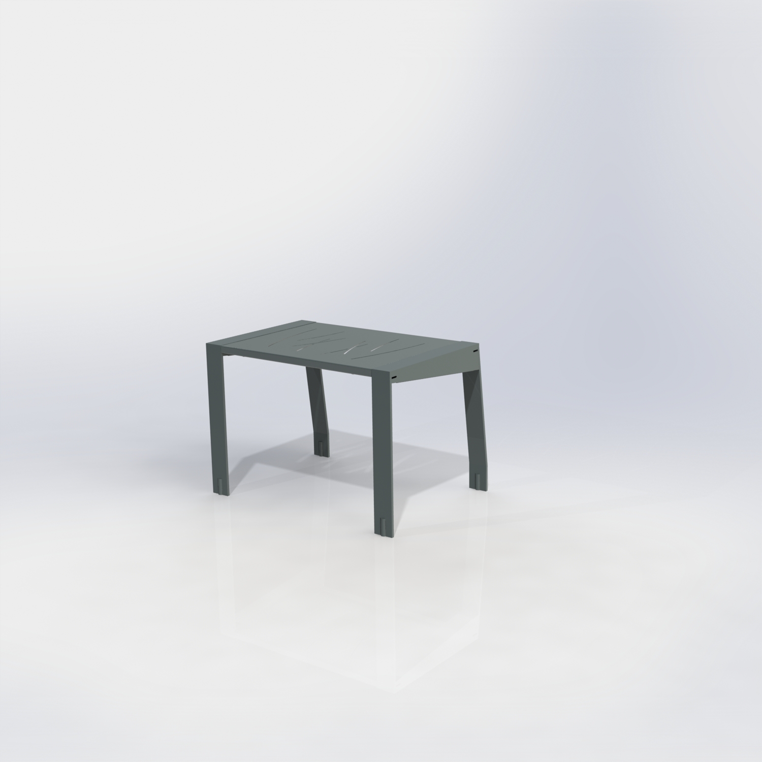 Tabouret gamme square peint m etal