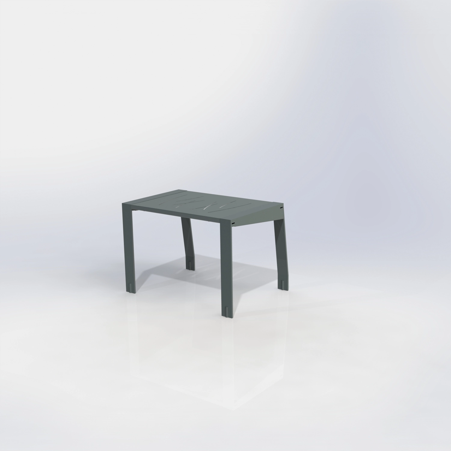Tabouret gamme square peint m etal