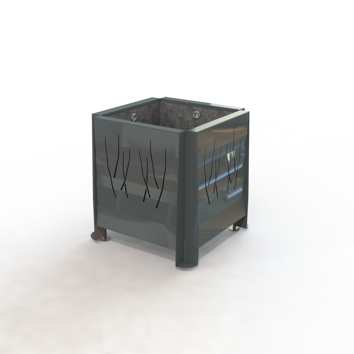 Jardiniere 850 x 850 gamme squ are peint metal