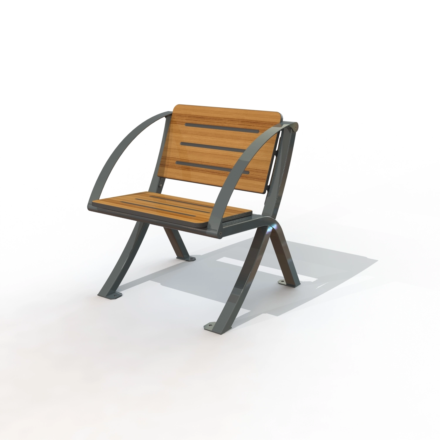 Fauteuil bergerac gamme horizo n peint + panneaux teck