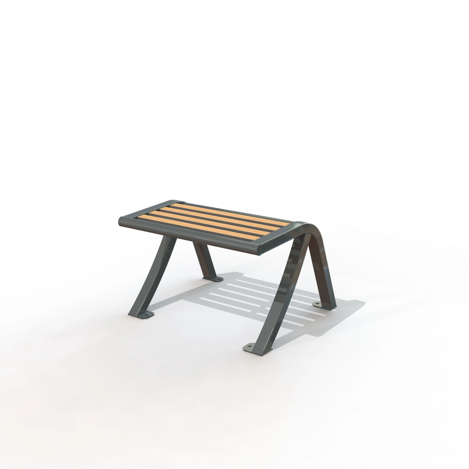 Tabouret gamme horizon peint + lames teck