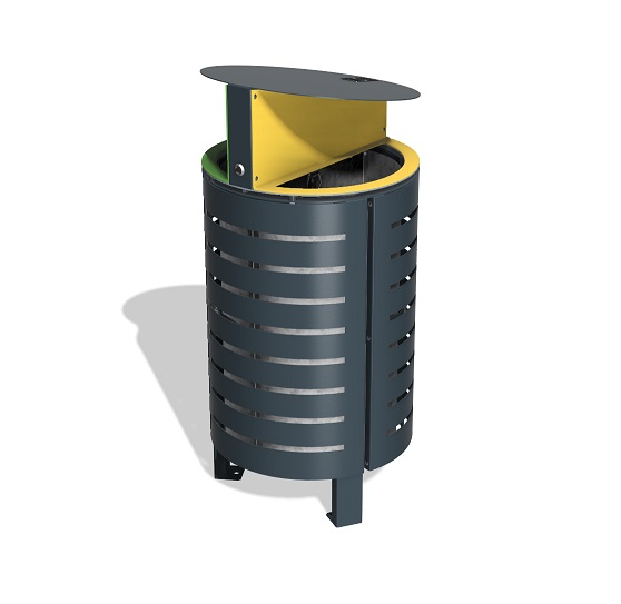 Corbeille optimum 2x30l tri selectif peint + metal