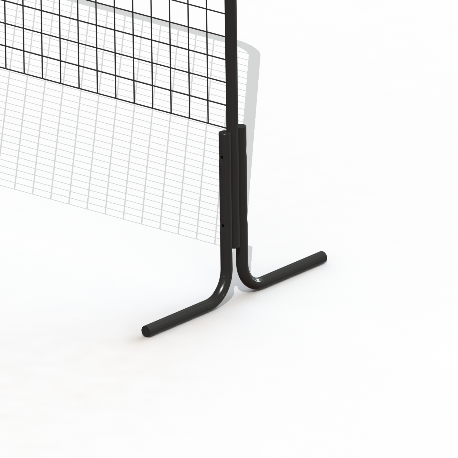 Pied pour grille d’exposition noir ral 9005