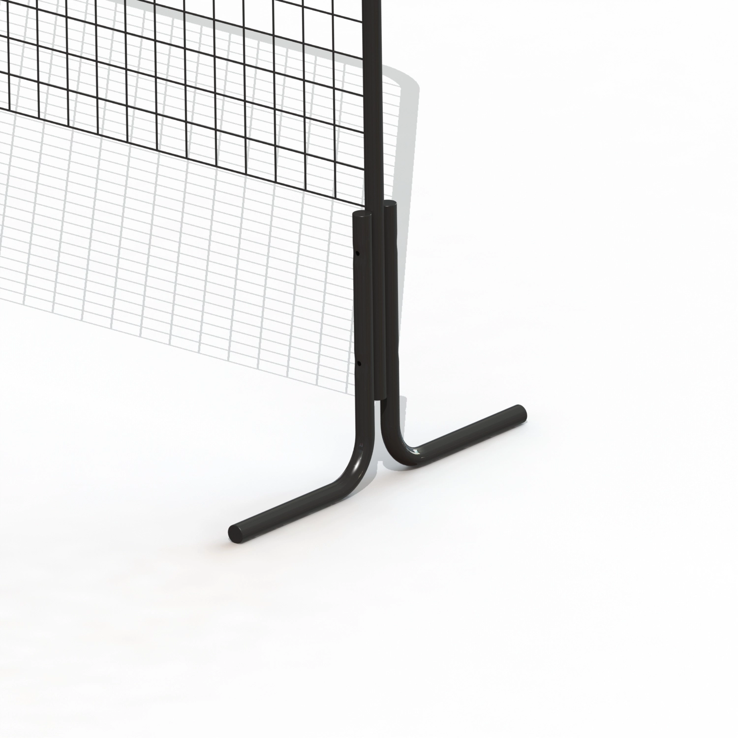 Pied pour grille d’exposition noir ral 9005
