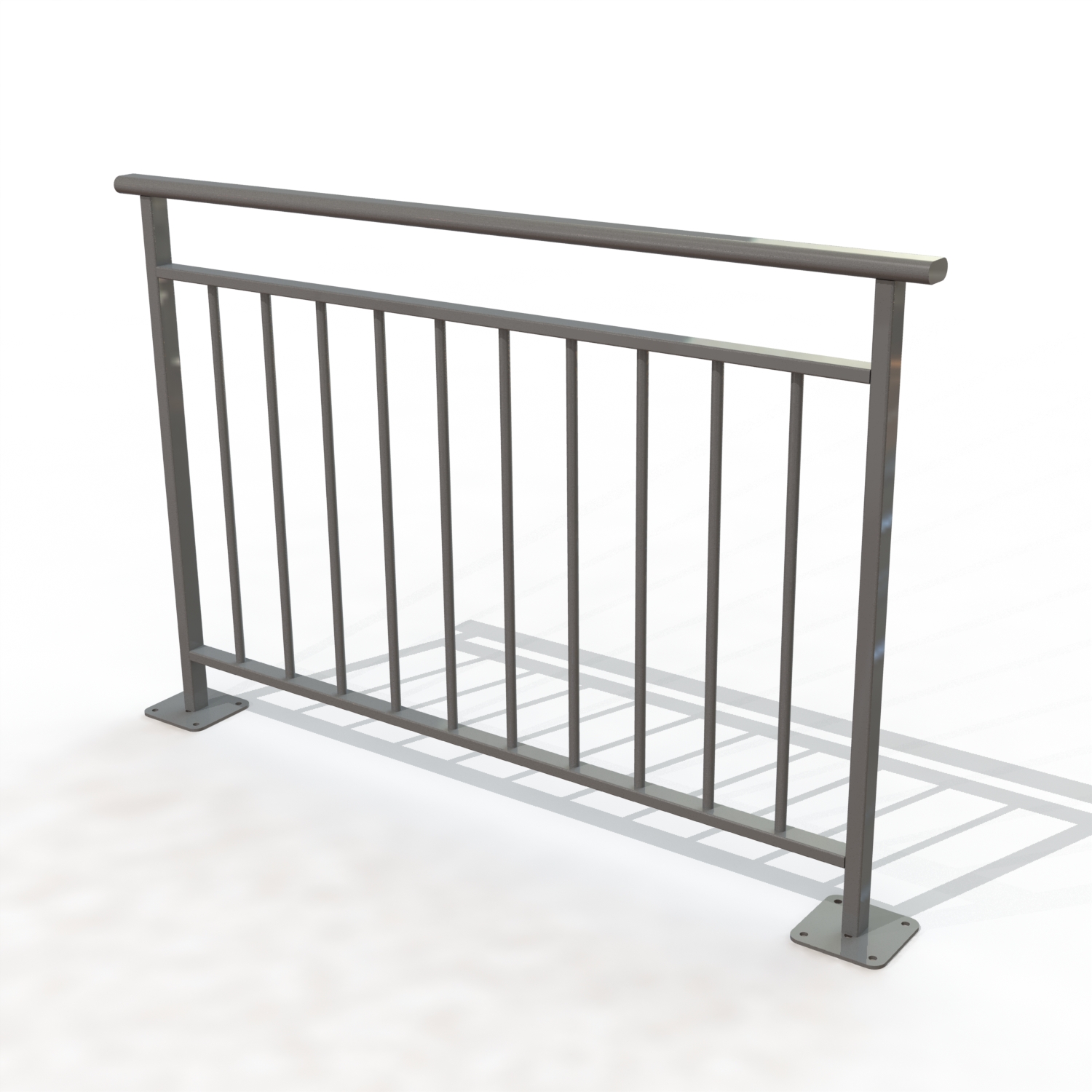 BARRIERE BONNE GARDE LG 1,50 M  SUR PLATINES [PEINT]