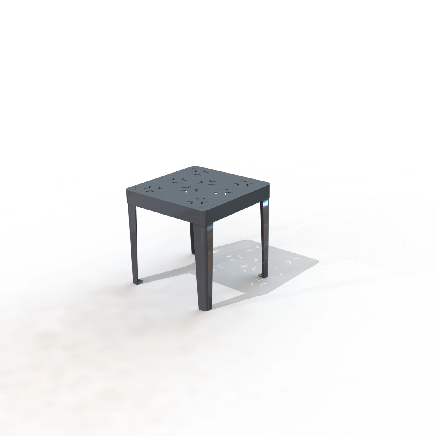 TABOURET CARRE ARLEQUIN [PEINT]