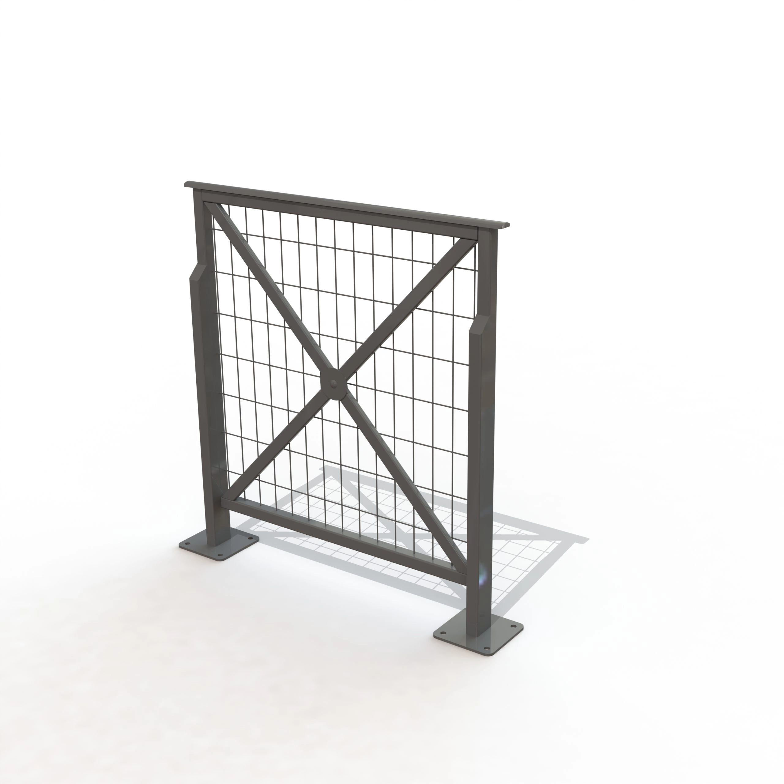 BARRIERE ST ANDRE GRILLAGEE LG 0,84 M SUR PLATINES [PEINT]