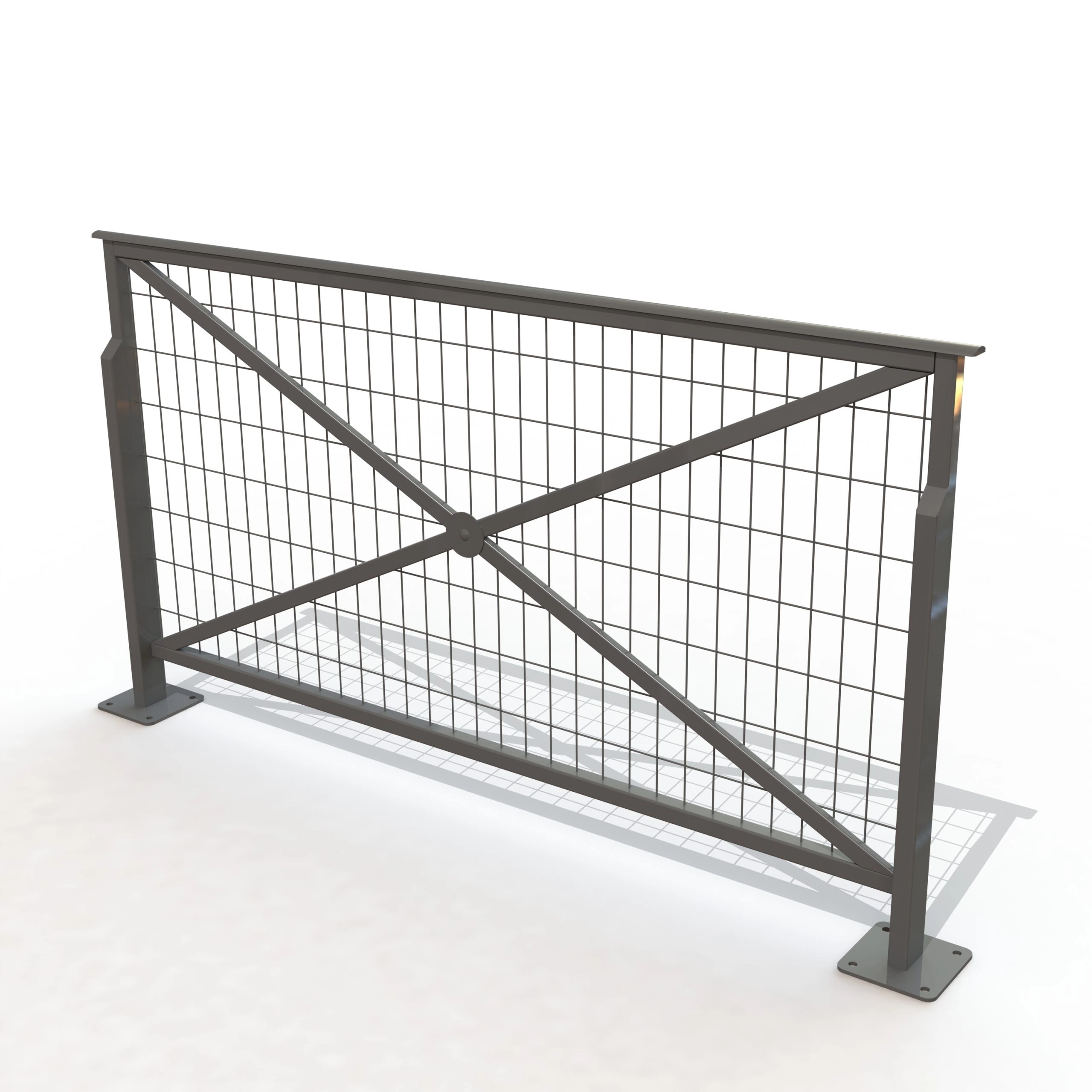 BARRIERE ST ANDRE GRILLAGEE LG 1,64 M SUR PLATINES [PEINT]