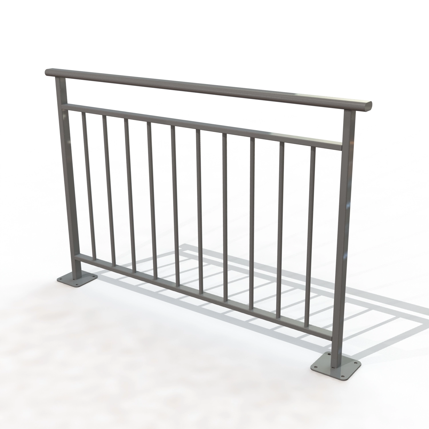 BARRIERE BONNE GARDE LG 1,50 M SUR PLATINES [PEINT]