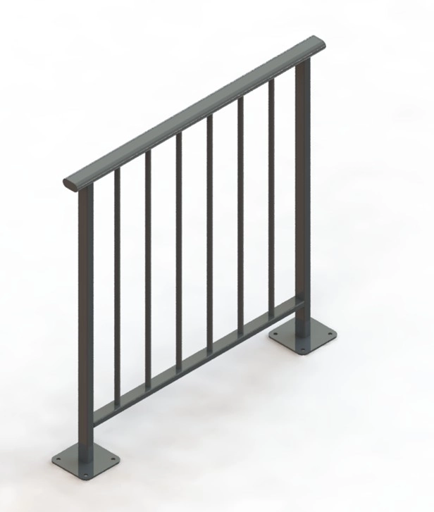 BARRIERE SENTINELLE LG 1,00 M SUR PLATINES [PEINT]