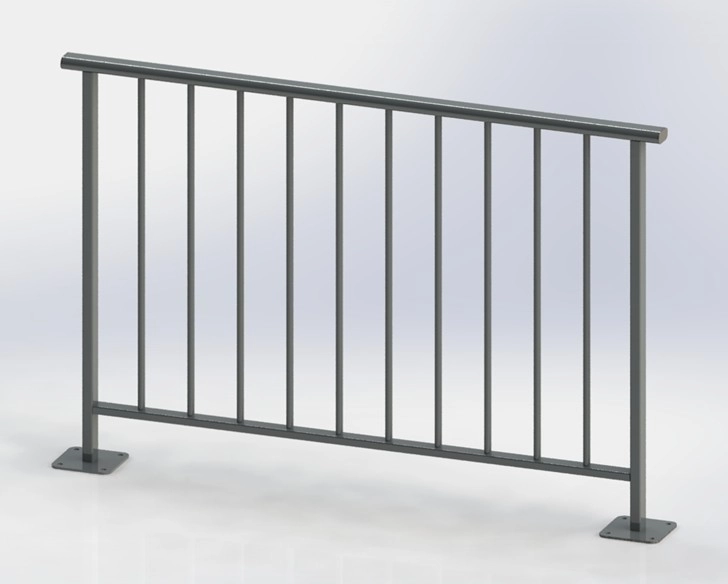 BARRIERE SENTINELLE LG 1,50 MSUR PLATINES [PEINT]